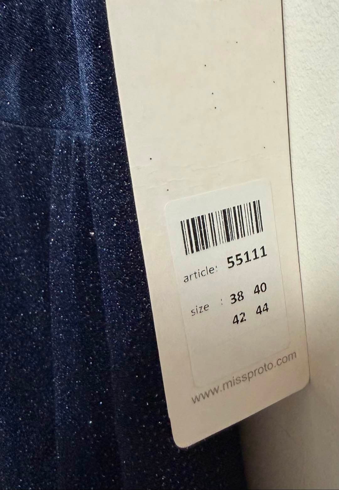 koyu lacivert simli elbise — görsel 1